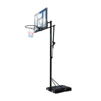 Мобильная баскетбольная стойка Размер щита 110 х 75 (см) Диапазон регулировки высота кольца от 230 до 305 (см)	 