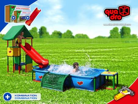 Детский игровой комплекс Quadro Universal + Pool XXL + Integrated Slide